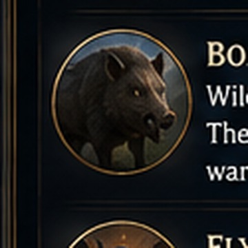 One of Zanos' wild boars